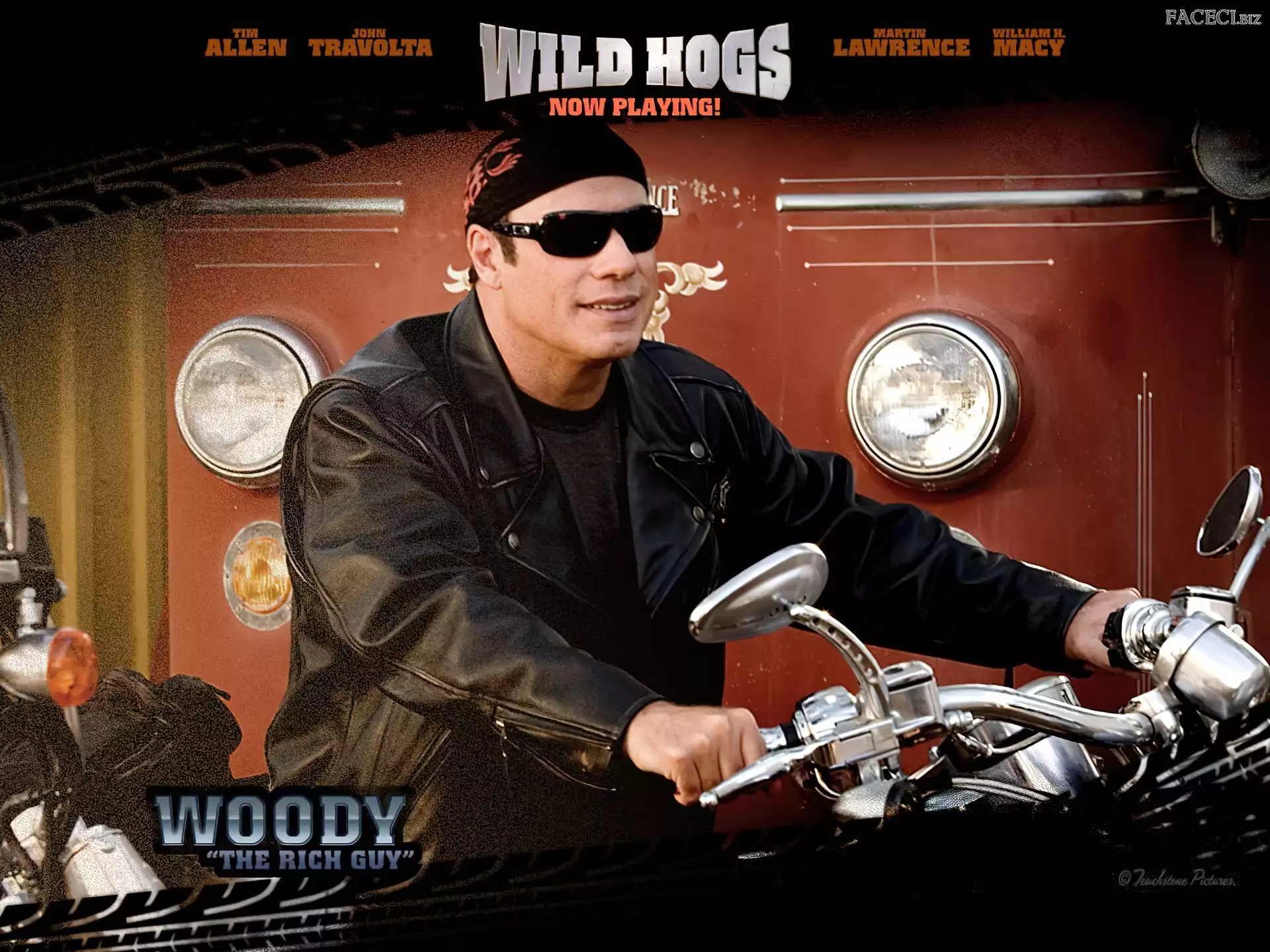 motor, John Travolta, okulary